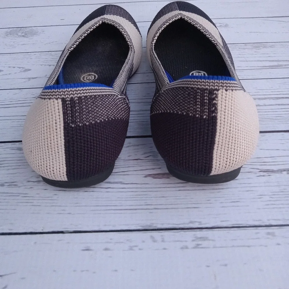 ROTHY'S Retired The Flat Captoe Buffalo Plaid Slip On Ballet Preppy Trendy Sz. 6